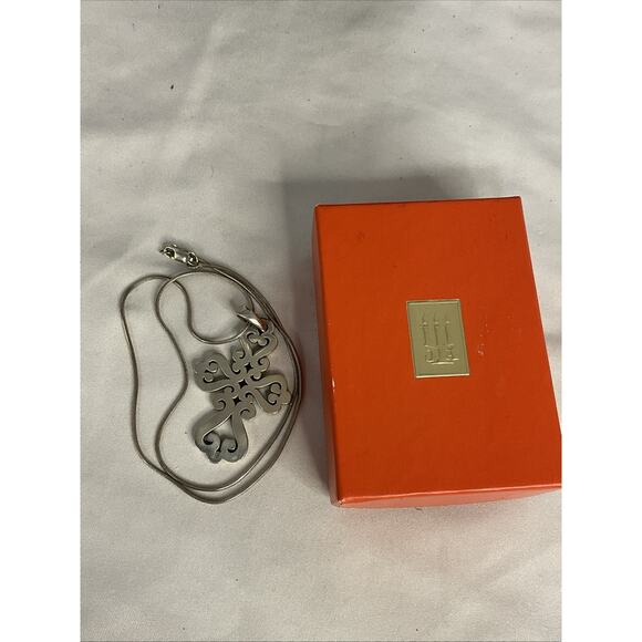 RETIRED JAMES AVERY STERLING SILVER SPANISH MISSION CROSS & CHAIN BOX - Picture 4 of 6
